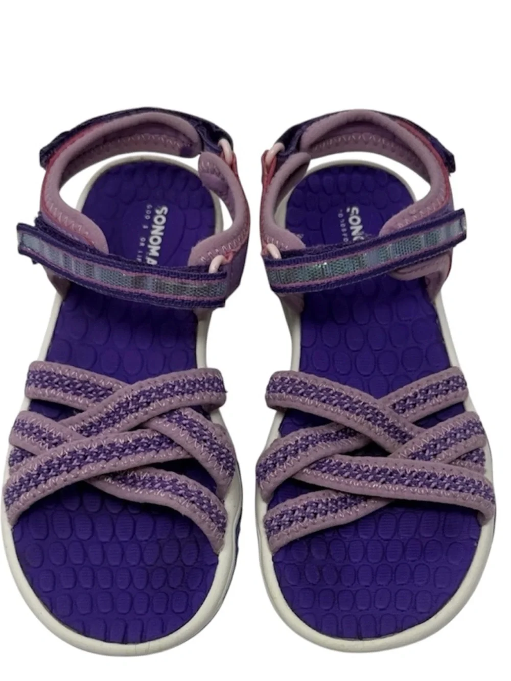 Sonoma Kids Purple Strap Sandals Size 2 MED